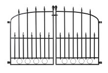 Dobbel port svartlakkert stål 115,5 × 74,2 cm 